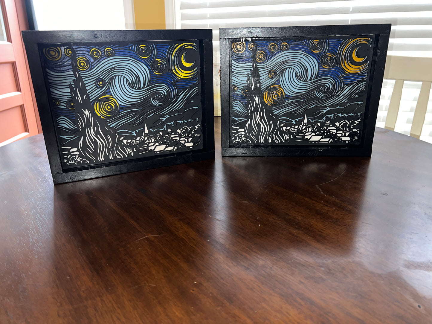 Starry Nights Layered Laser Cut Wall Art with Frame