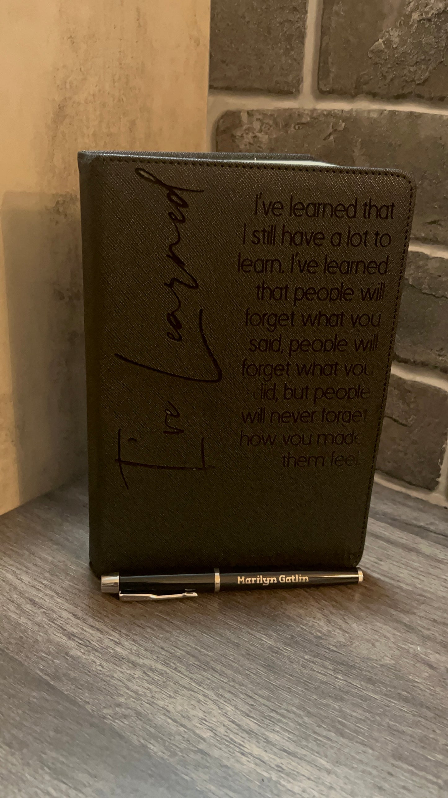 I’ve Learned Personalized Leather Journal with Pen