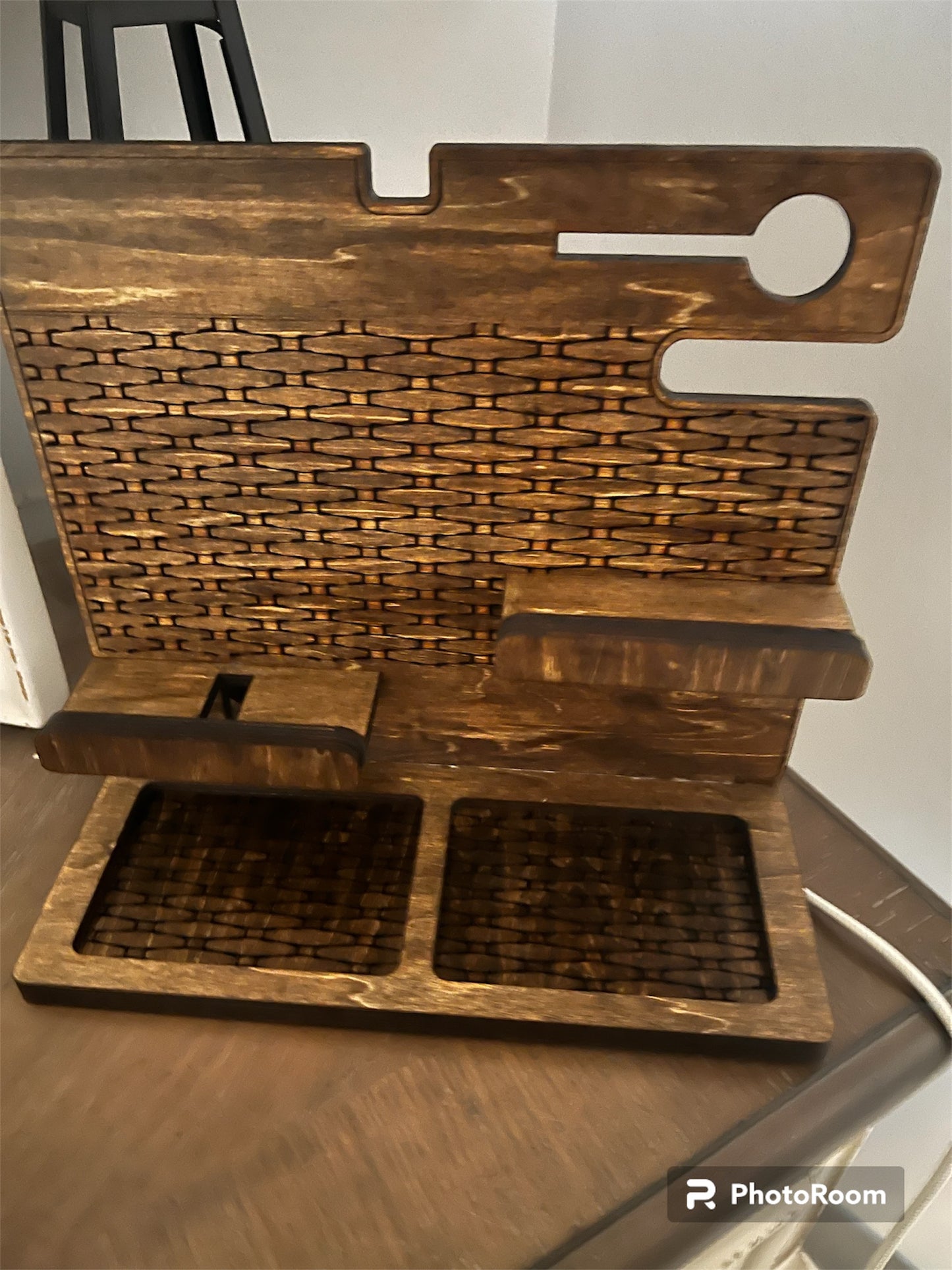 Basketweave Bedside Valet