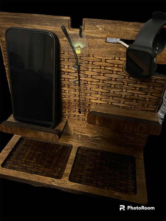 Basketweave Bedside Valet