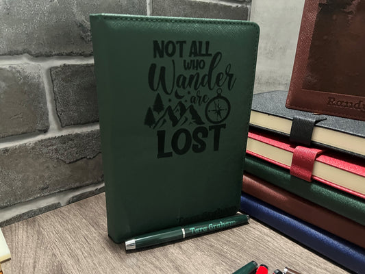 Personalized Leather Journal with Pen